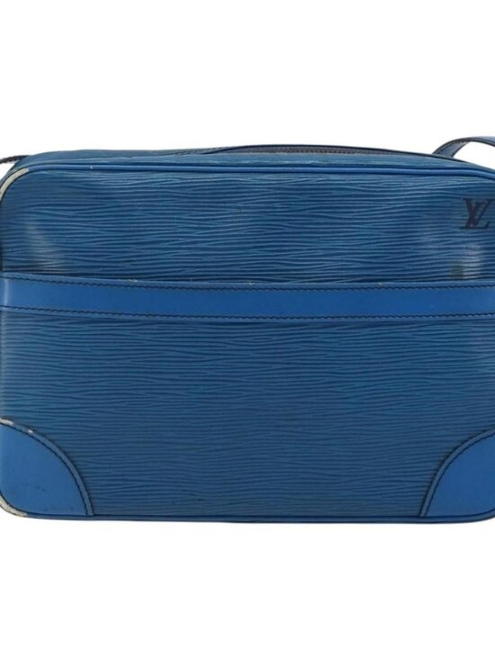 Authentic LOUIS VUITTON Epi Trocadero 27 Shoulder Bag Blue M52315 LV - Picture 9 of 16